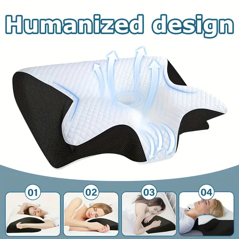 Luxury Ergonomic Pillow for Sleeping, Soft Yet Supportive Neck & Shoulder Comfort