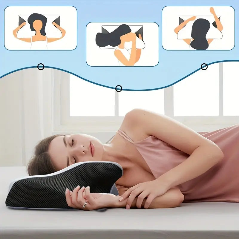 Luxury Ergonomic Pillow for Sleeping, Soft Yet Supportive Neck & Shoulder Comfort