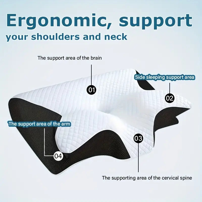 Luxury Ergonomic Pillow for Sleeping, Soft Yet Supportive Neck & Shoulder Comfort