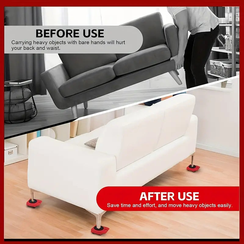Heavy Duty Furniture Moving Roller - Furniture Lifter Sliders Set