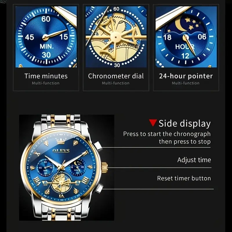OLEVS Mens Watches Waterproof – Luxury Watch for Stylish Men