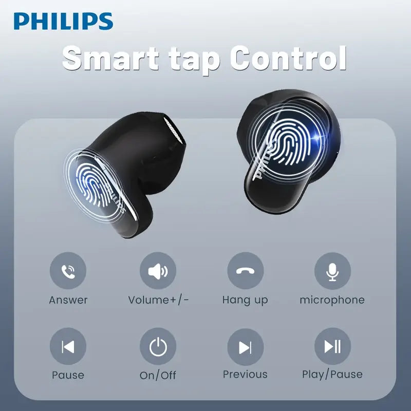 Philips Wireless Earbuds TAT2169 – Noise-Cancelling Stereo Mic