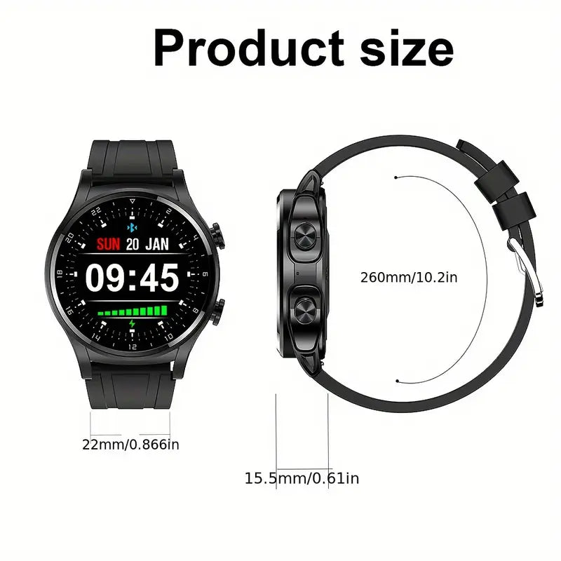 Smartwatch with TWS Earbuds - NFC Fitness Tracker