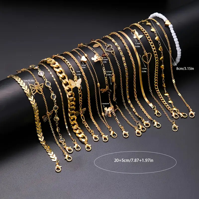 Stylish Anklet Set Qatar | Women's Unique Ankle Jewelry