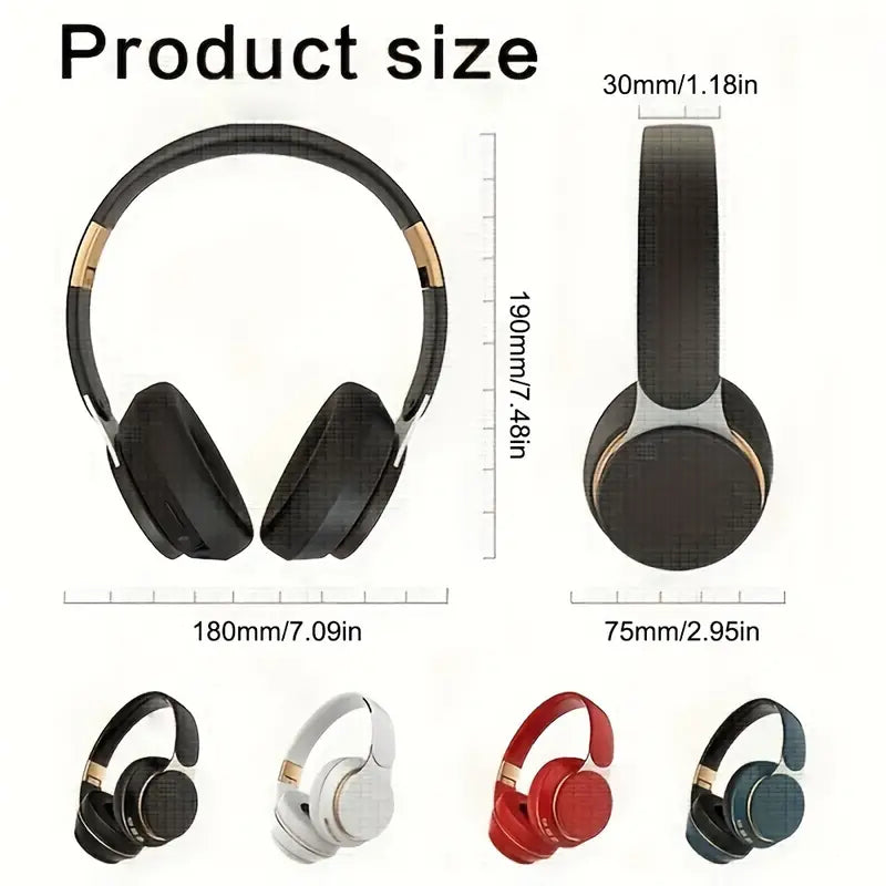 Wireless Headphones with Mic – Ear Foldable Lightweight Bass