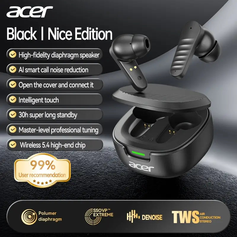 Acer Wireless Earbuds  OHR503 | Noise Cancelling Wireless Earbuds