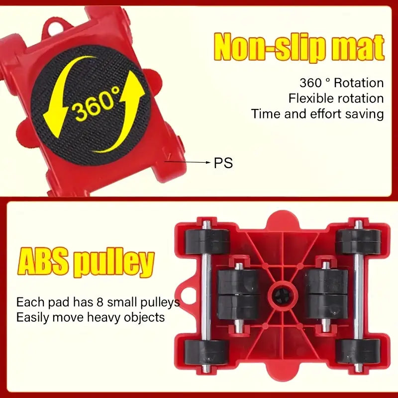 Heavy Duty Furniture Moving Roller - Furniture Lifter Sliders Set