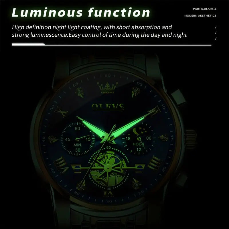 OLEVS Mens Watches Waterproof – Luxury Watch for Stylish Men