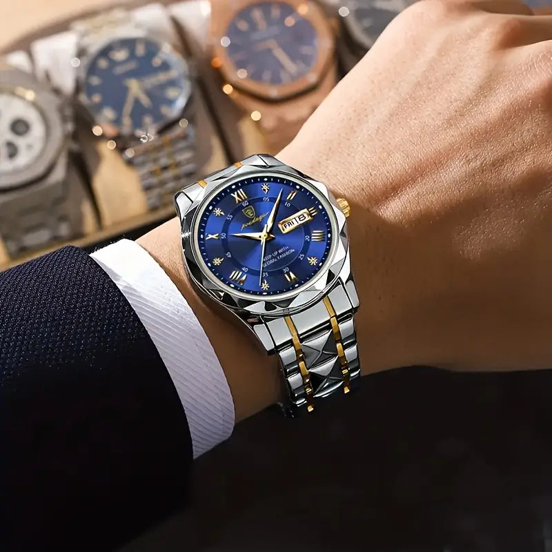 POEDAGAR Couple Watches – Quartz Luminous Waterproof Style