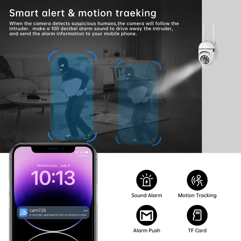 Best Wifi Smart Camera for Home | Wireless Security System Qata