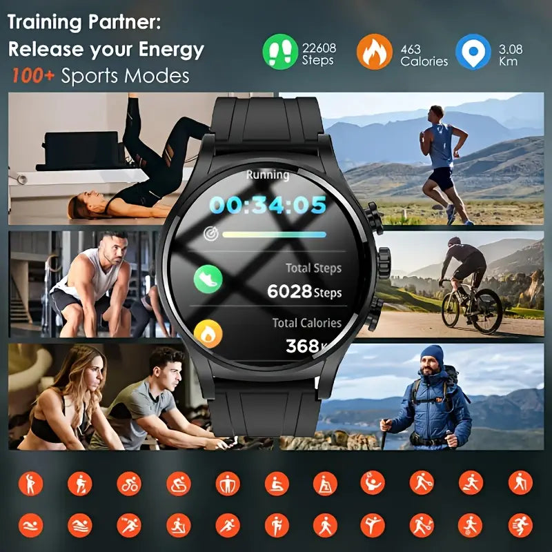 Smartwatch with TWS Earbuds - NFC Fitness Tracker