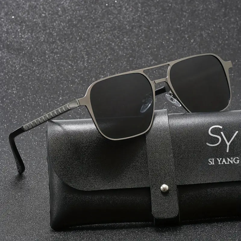 Mens Stainless Steel Glasses – Ultra Light & Square Frame for Men