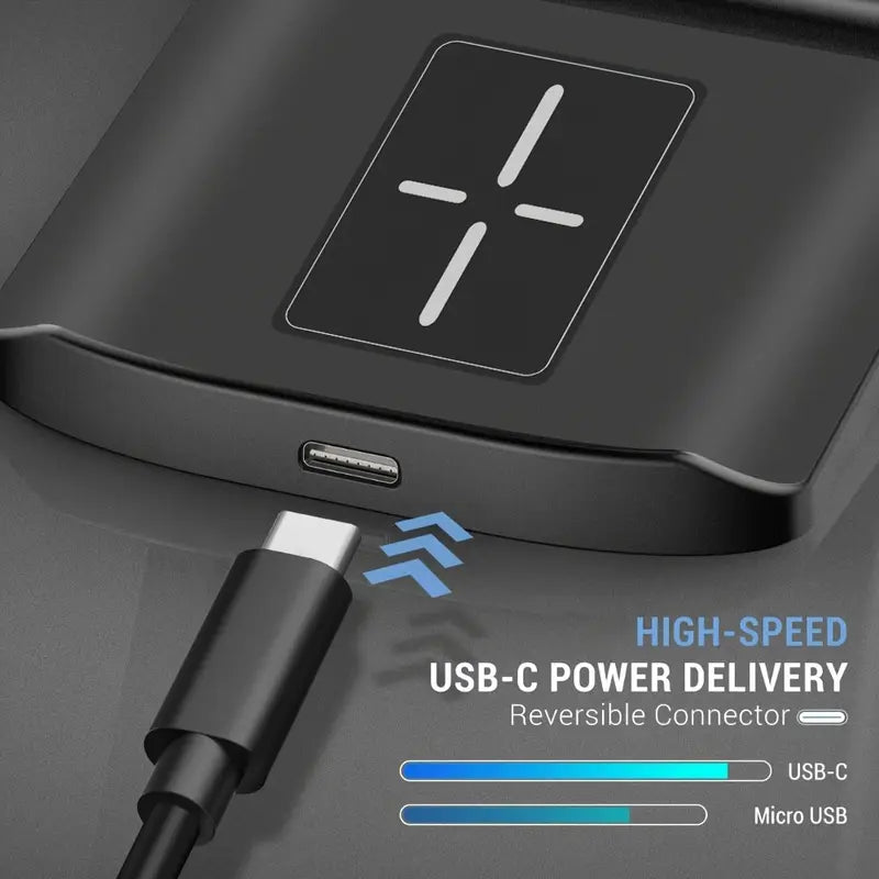 Wireless Charging Station Dual Fast Charger Stand for Devices